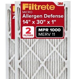 Filtrete 14x30x1 AC Furnace Air Filter, MERV 11, MPR 1000, Micro Allergen Defens